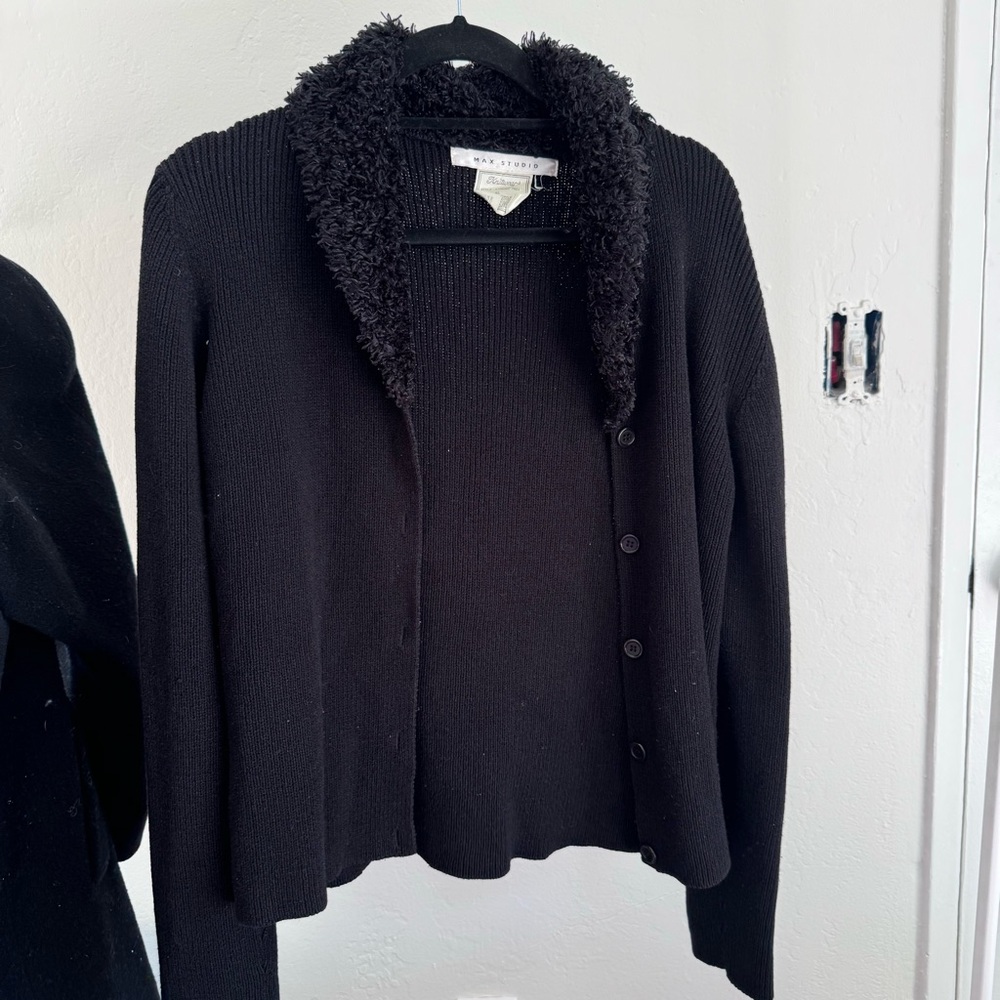 Max Studio Knitwear Collar Button Up Cardigan